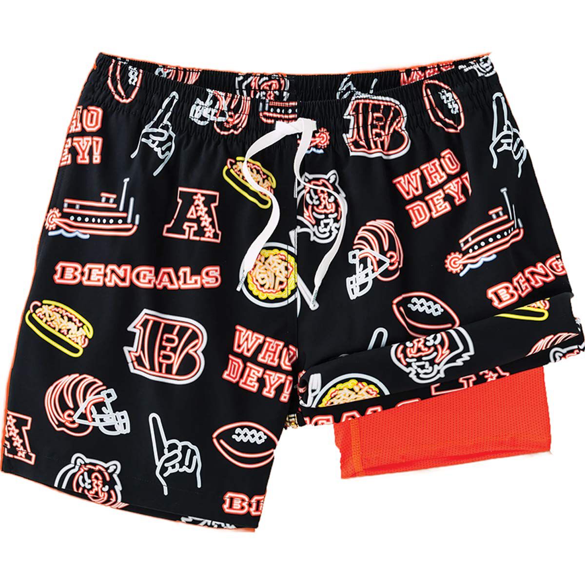 Chubbies Men's Cincinnati Bengals Neon Swim Trunks