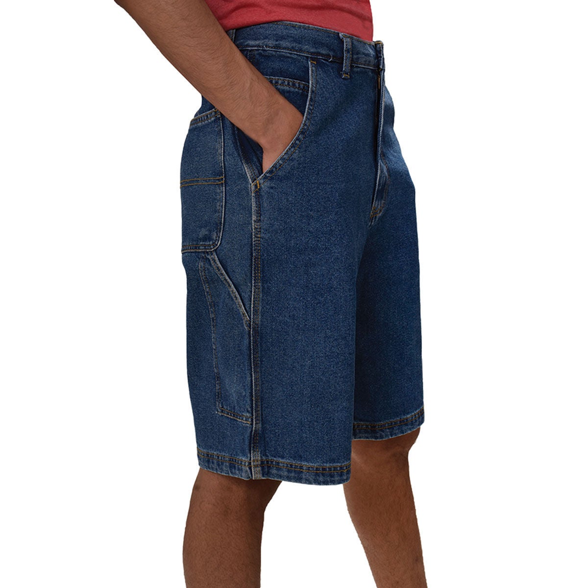 Full Blue Men's Denim Carpenter Shorts