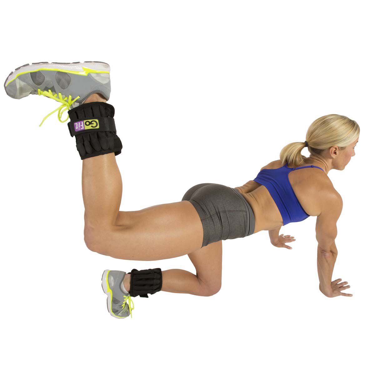 Go Fit 5lb Padded Adjustable Ankle Weights Set