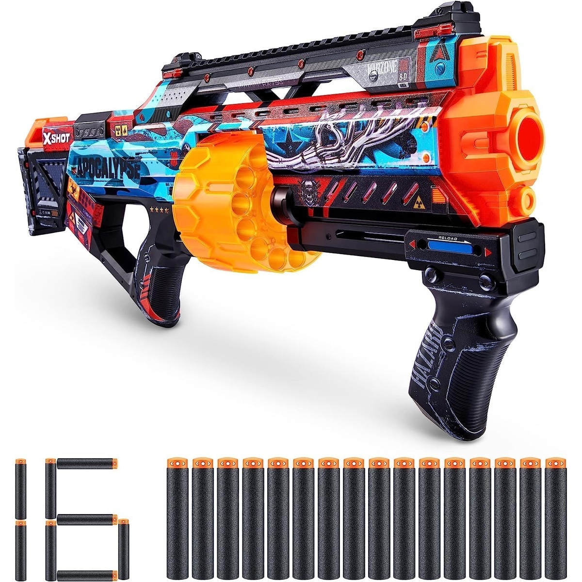 X-shot X-Shot Skins Last Stand Apocalypse Foam Dart Blaster with 16 Darts