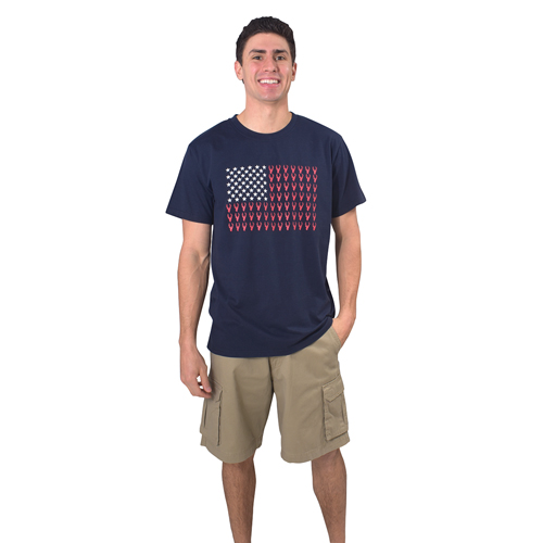 Staghorn River Men's Short Sleeve Deer Flag Tee