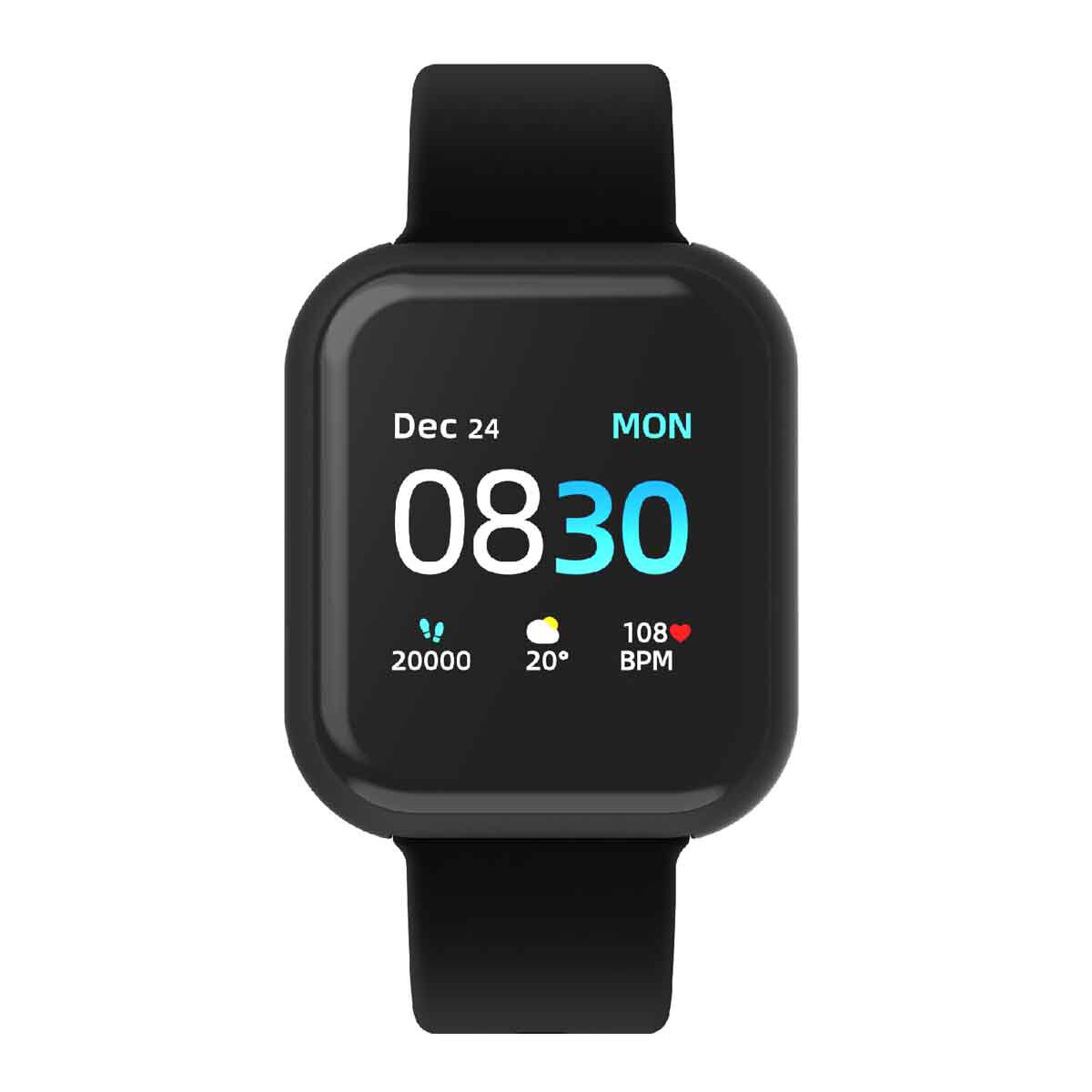 Itouch Air 3 Smartwatch: Black Case with Black Strap (44mm)