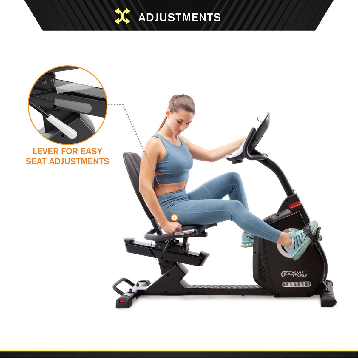 Circuit Fitness Magnetic Recumbent Exercise Bike