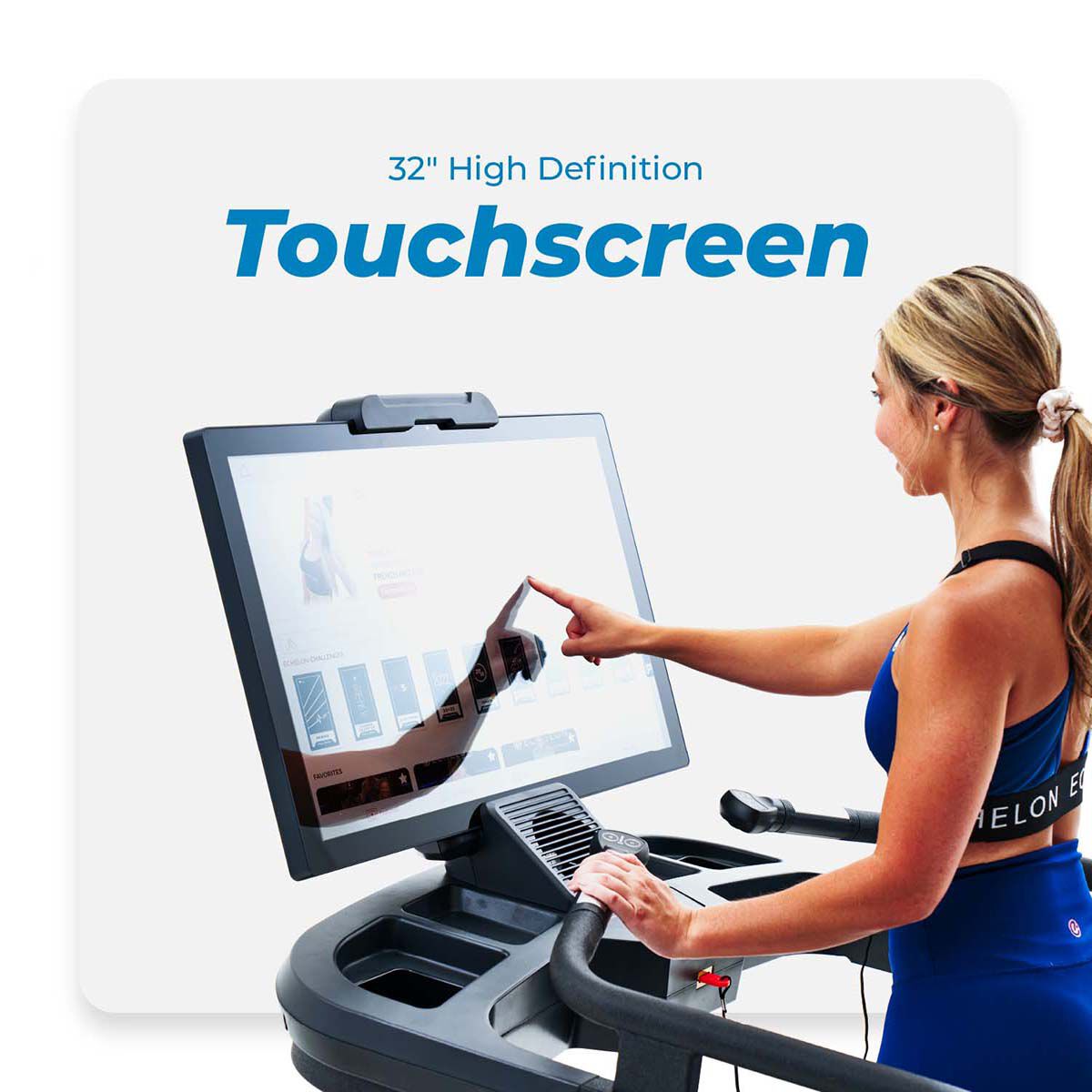Echelon Stride 7-s Commercial Grade Treadmill with 32  HD Touch Screen