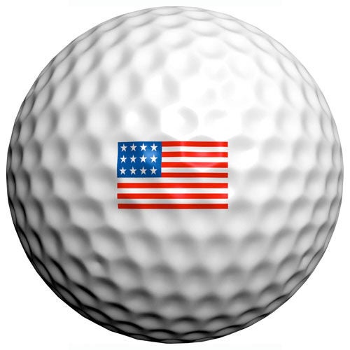 Golfdotz USA Flag Golf Ball