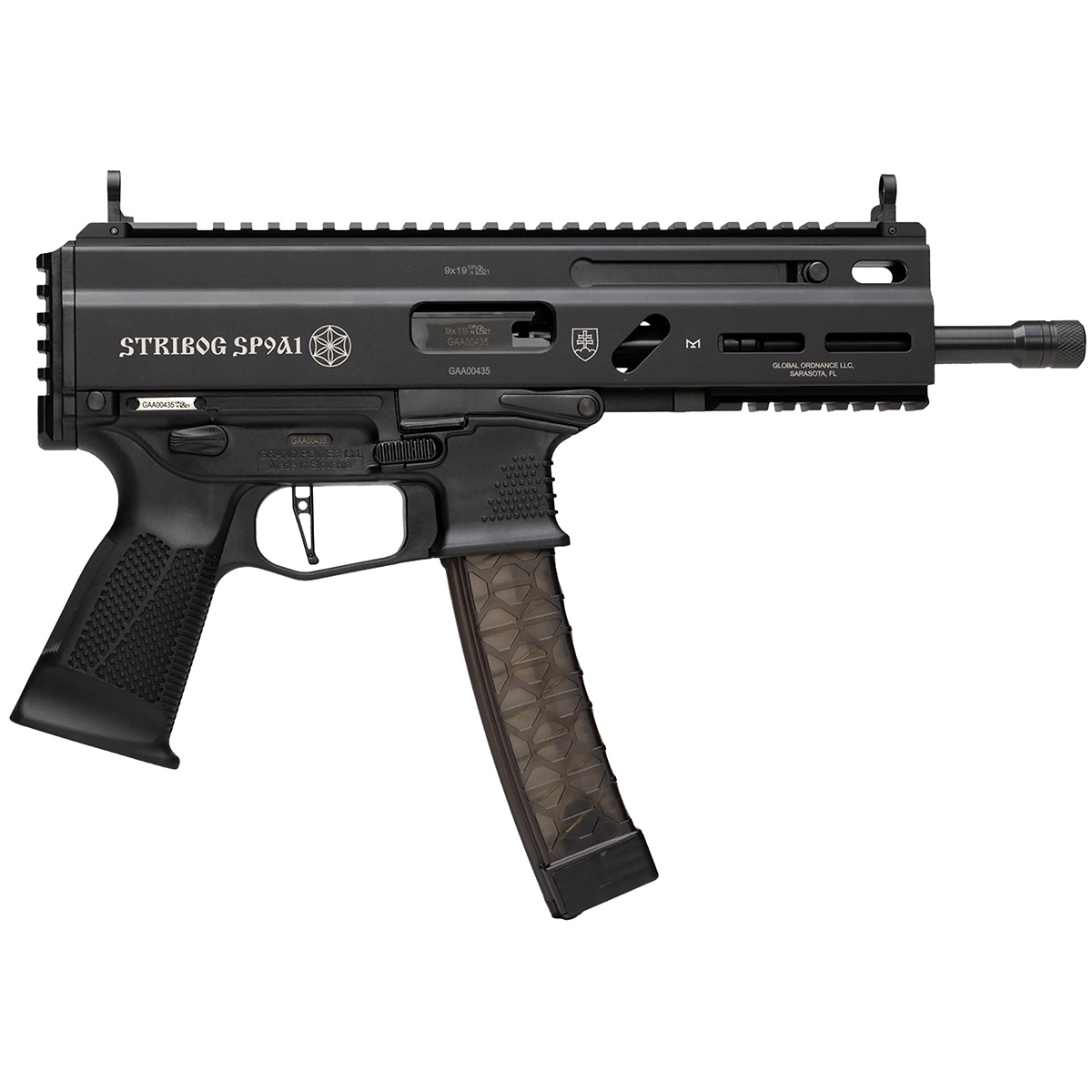 Grand Power STRIBOG SP9A1 9 PST 8"BLK Handgun