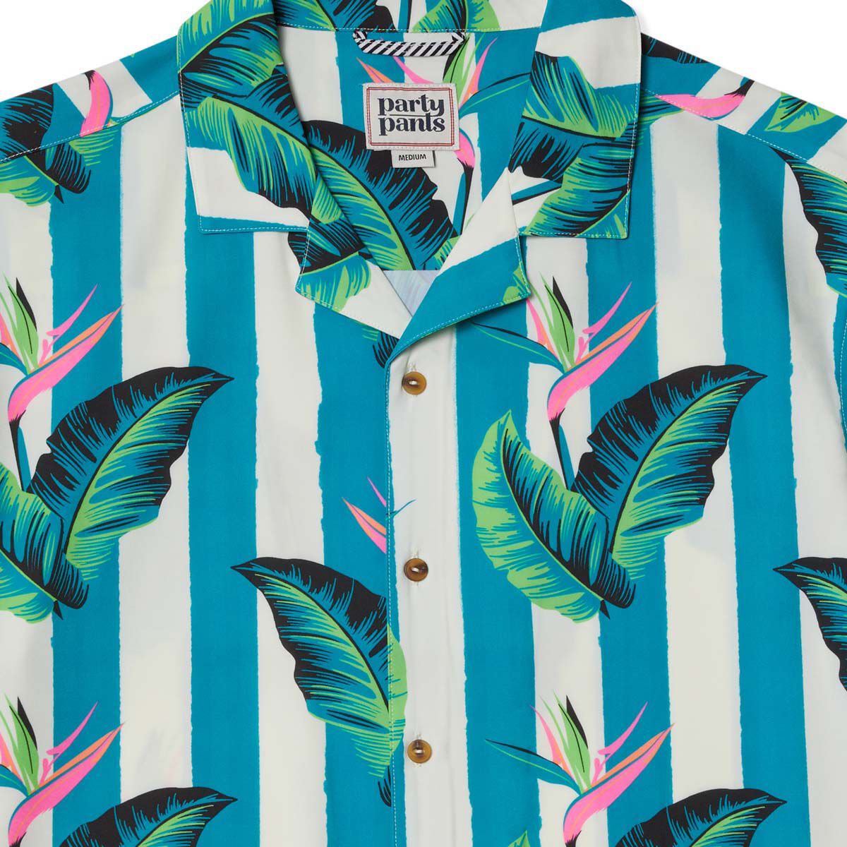 Party Pants Men's Gulf Stripes Cabana Woven Shirt