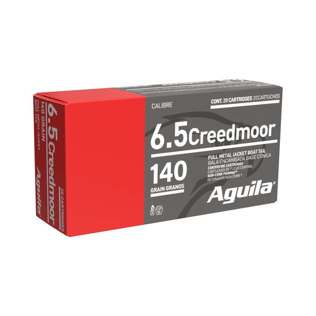 Aguila 6.5 Creedmoor 140 Grain FMJ Boat Tail Ammunition