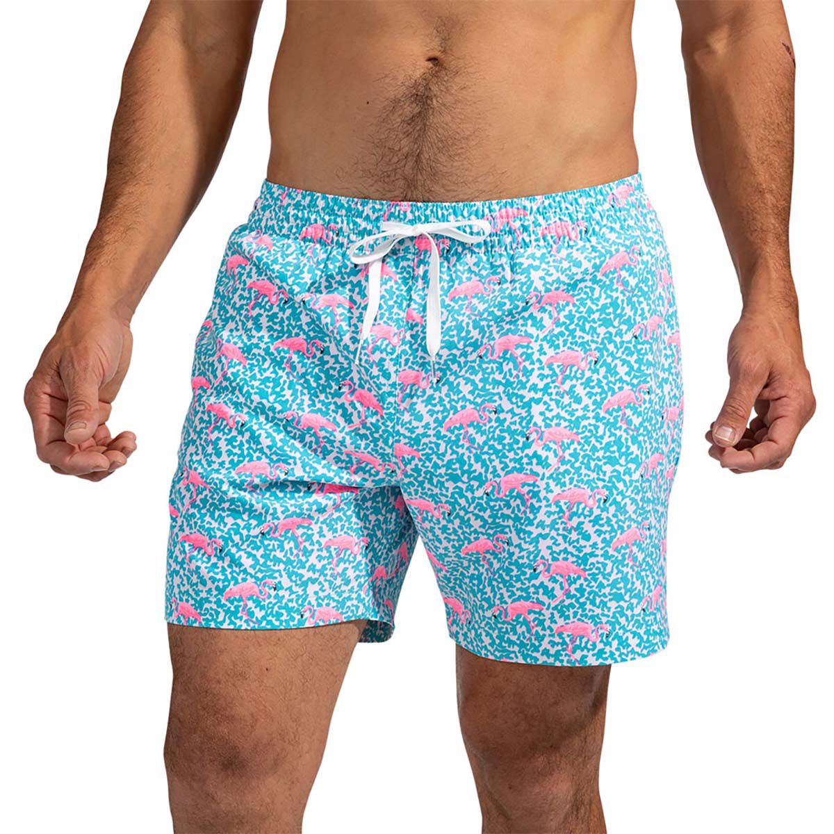 Chubbies Men's Domingos Are For Flamingos 5.5" Classic Lined Swim Trunk