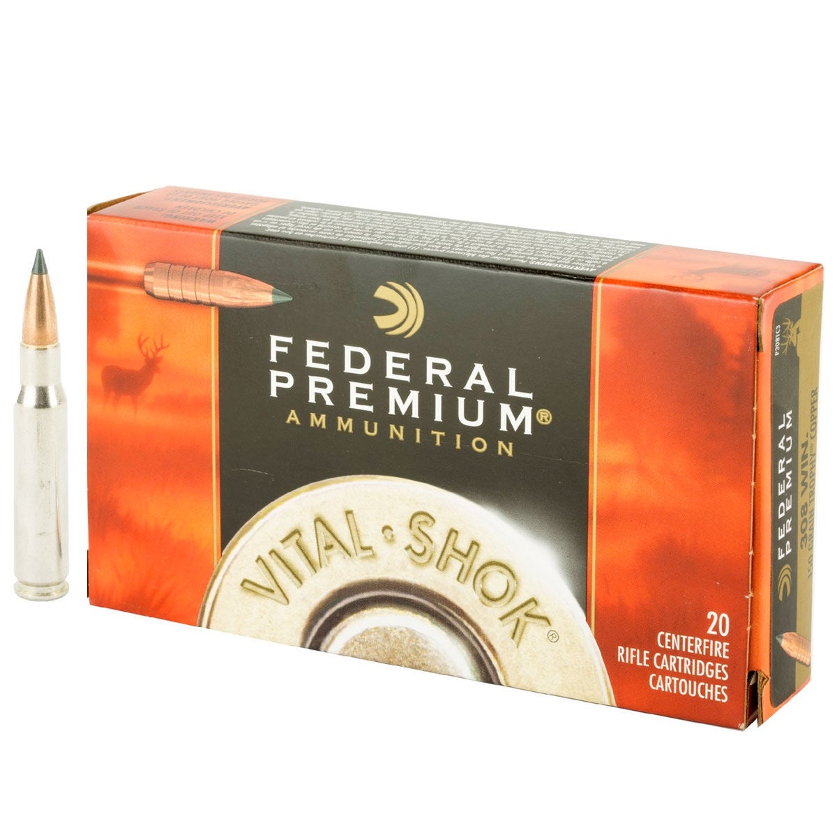 Federal .308 Vital-Shok Trophy Copper 150GR Ammunition