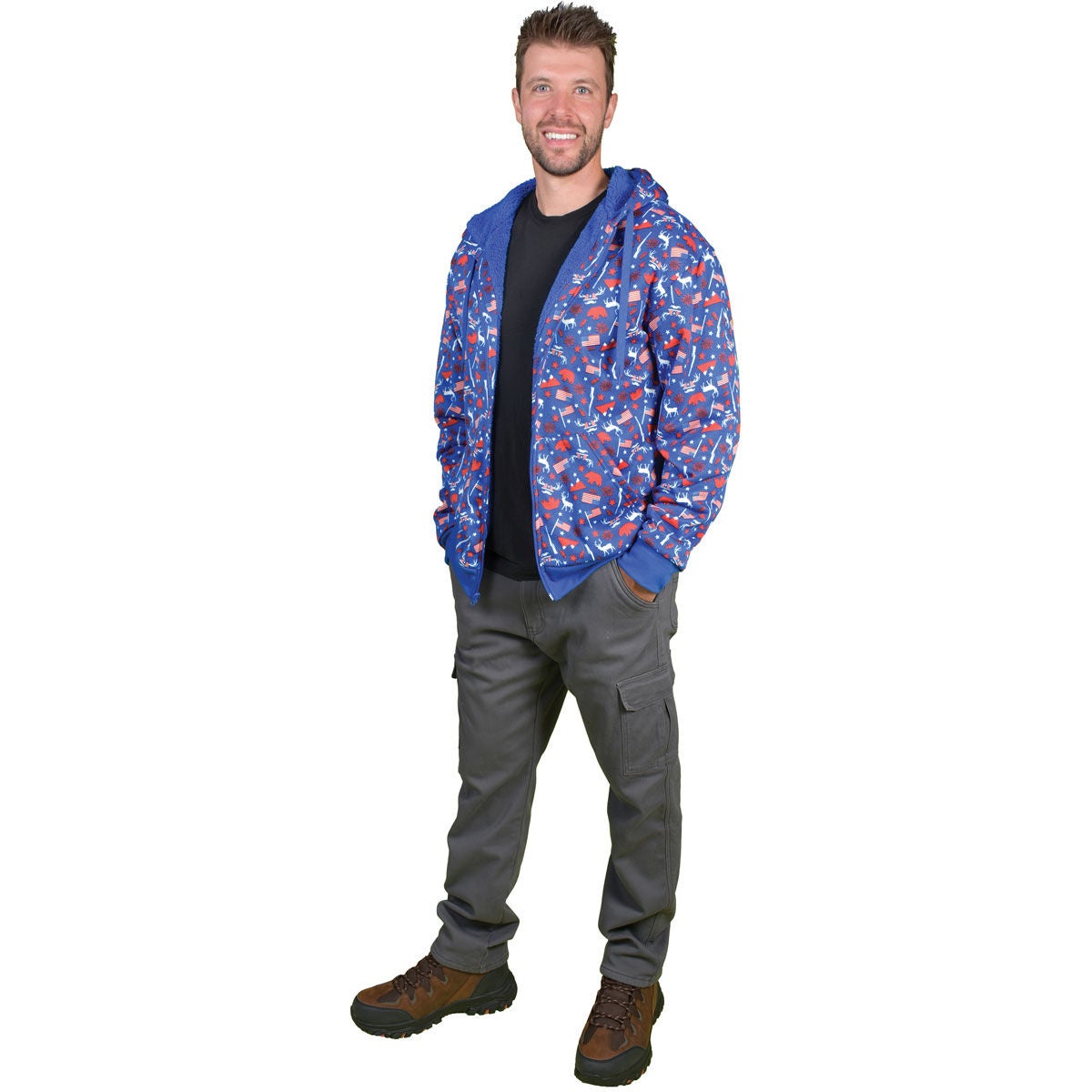 Canyon Creek Men's Sherpa Lined Full Zip Hoodie