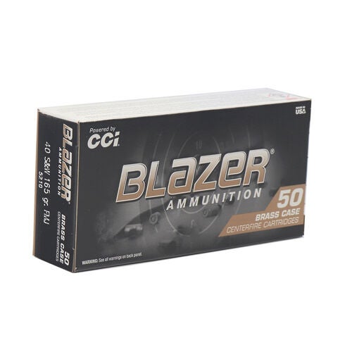 CCI Blazer Brass 40 S&W Ammo 165 Grain Full Metal Jacket