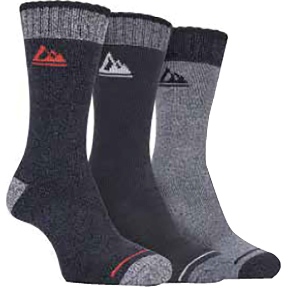 Storm Valley Men's Bootcut Black 3 Pack Socks
