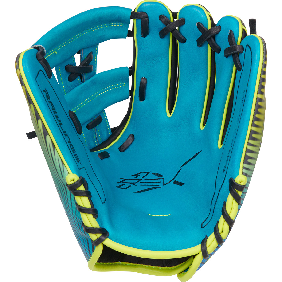 Rawlings REV1X Infield Glove 11.75-Inch Teal/Yellow/Black