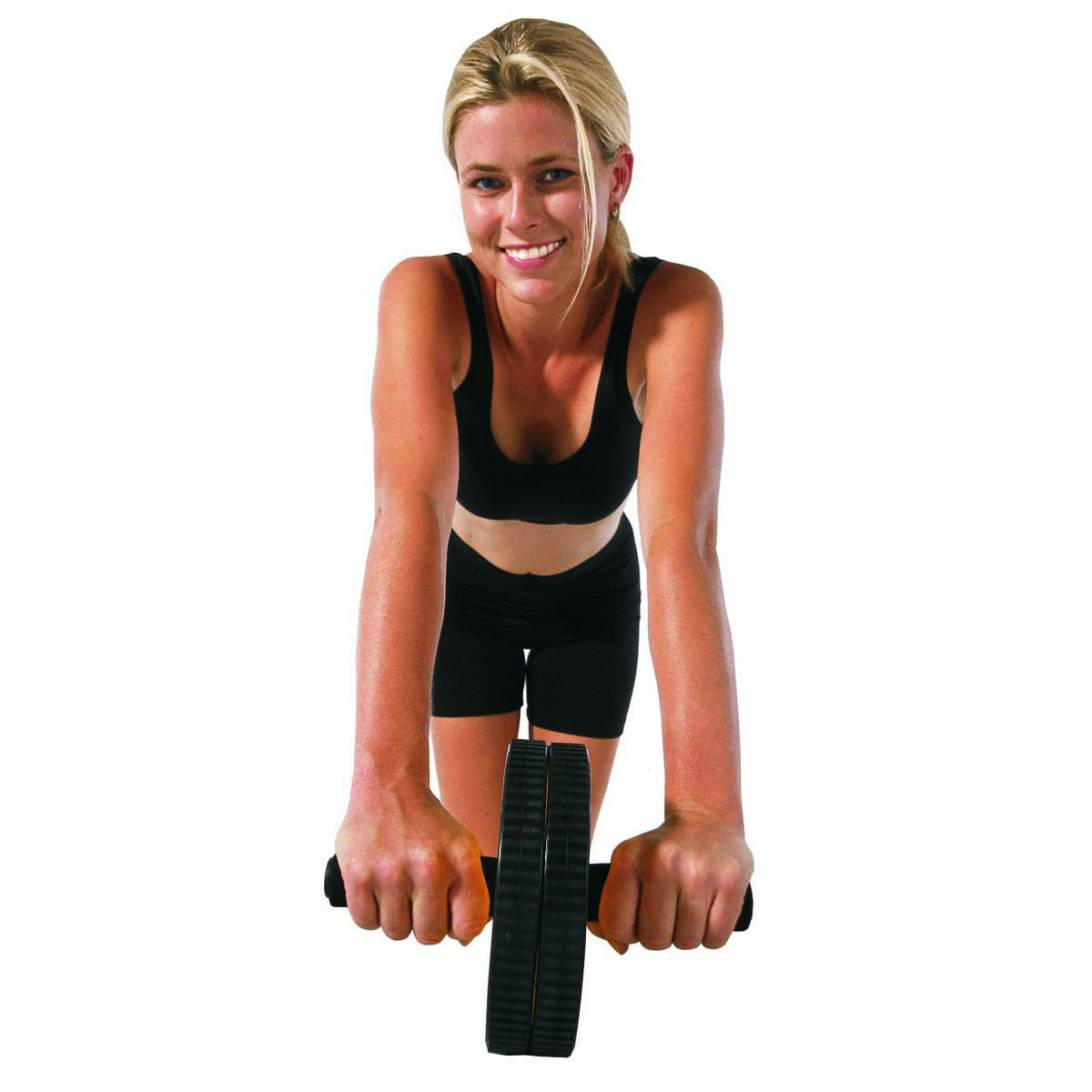 Go Fit Dual Exercise Ab Wheel with Foam Padded Handles