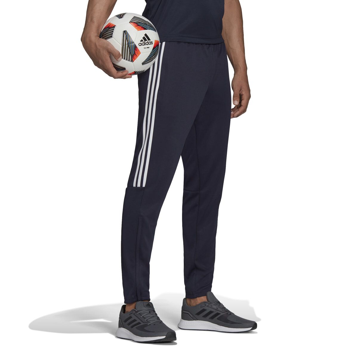 adidas Men's Aeroready Sereno Slim Tapered-Cut 3-Stripes Pants