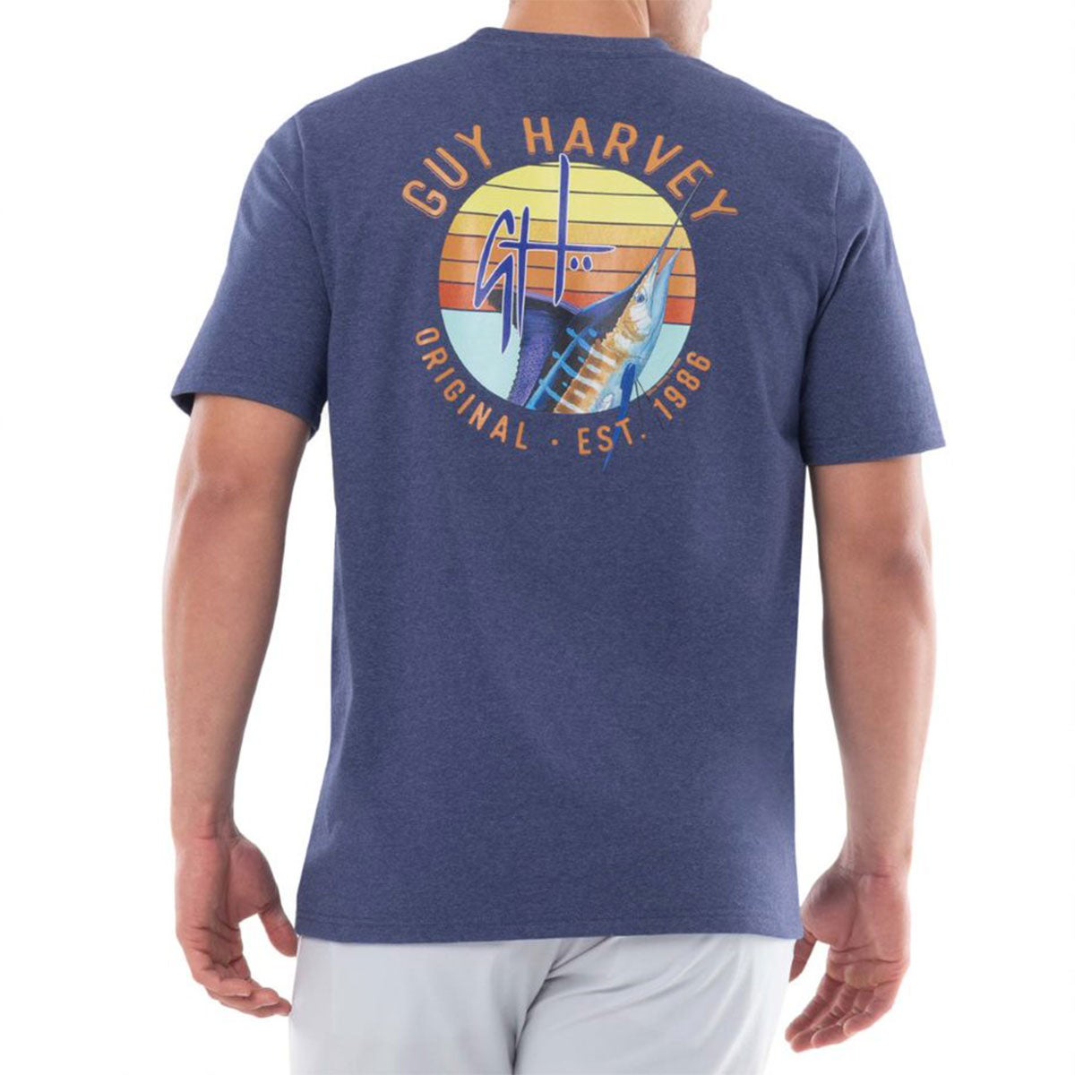 Guy Harvey Men's Recycle Sunset Short Sleeve Tee