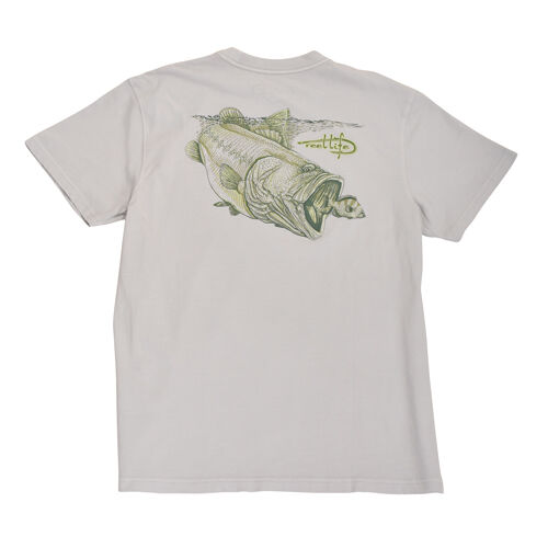 Reel Life Men's Short Sleeve Bass Outline Tee