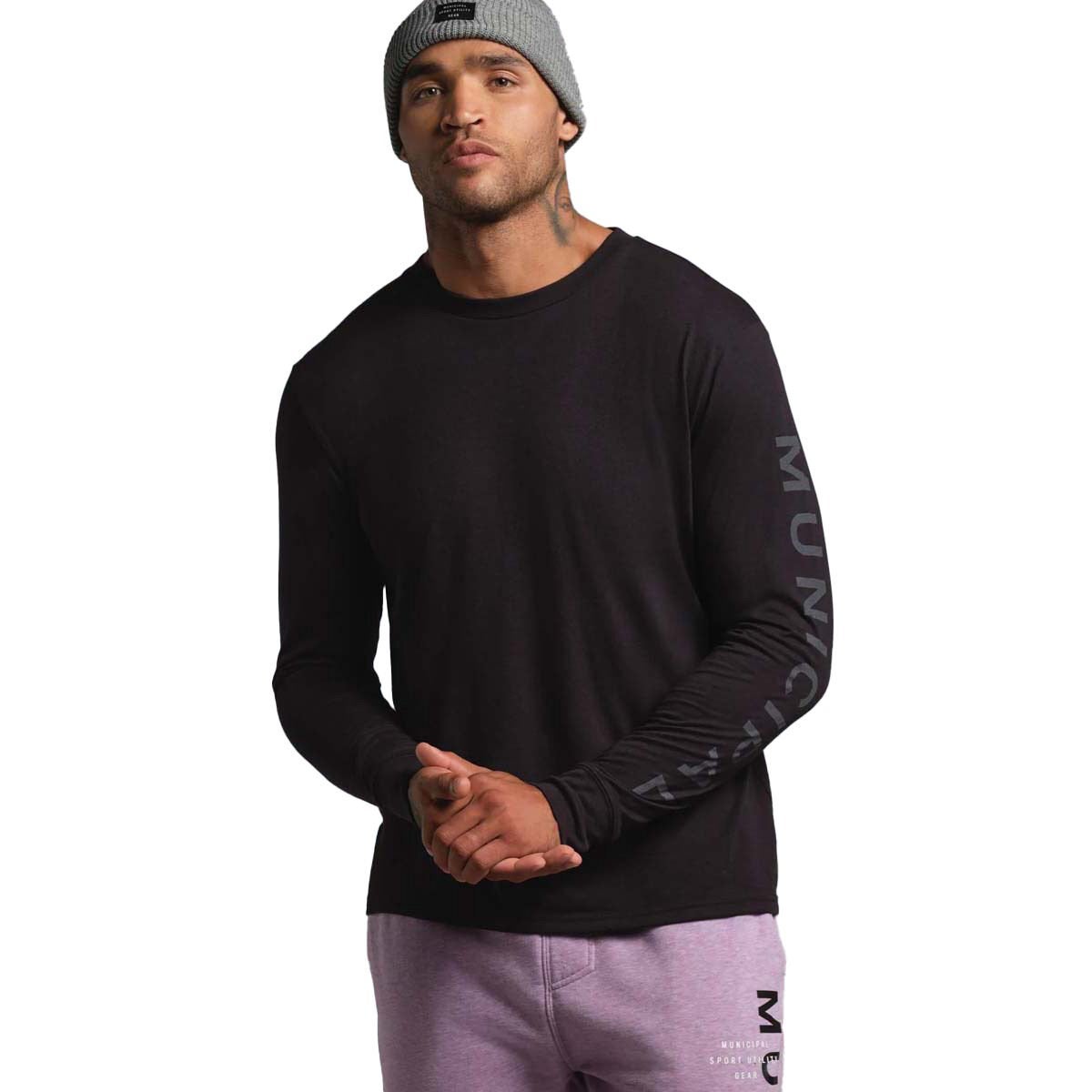 Municipal Men's Superblend Wordmark Long Sleeve Tee