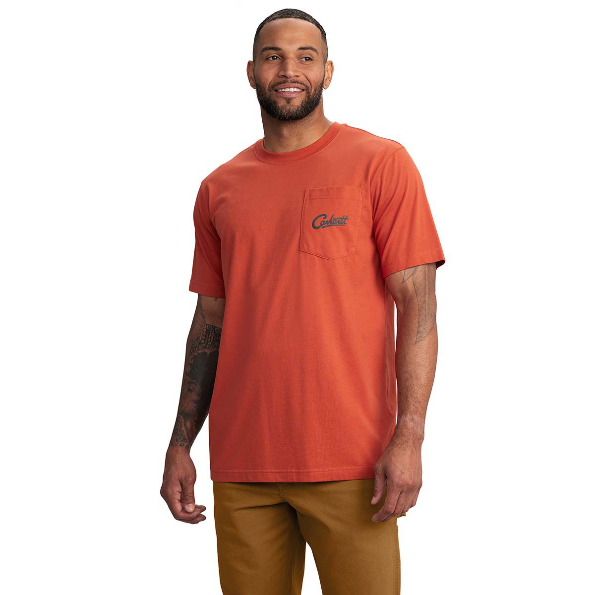 Carhartt Men's Relaxed Fit Short-Sleeve Pocket Camp Graphic T-Shirt