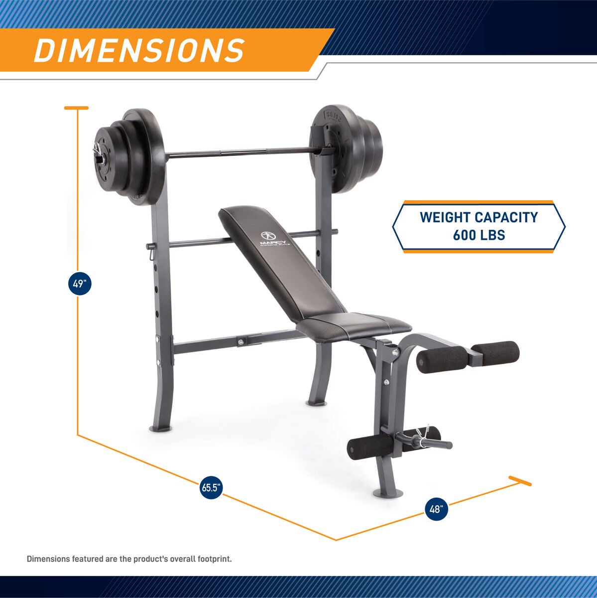 Marcy MD-2082W Mid Width Bench + 100 Weight Set