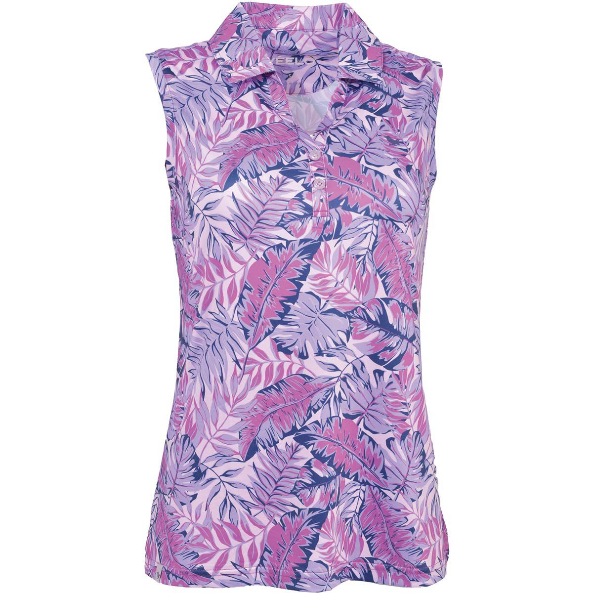 Veelo Golf Women's Tropic Foliage Sleeveless Polo