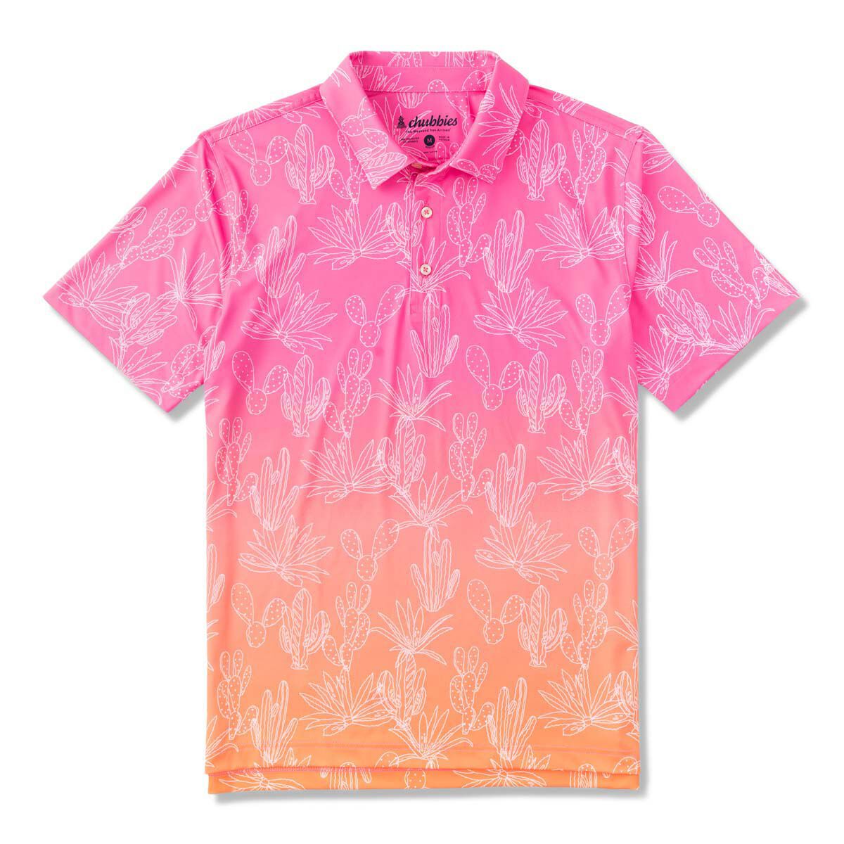 Chubbies Men's Sunset Succulent (Performance Polo )