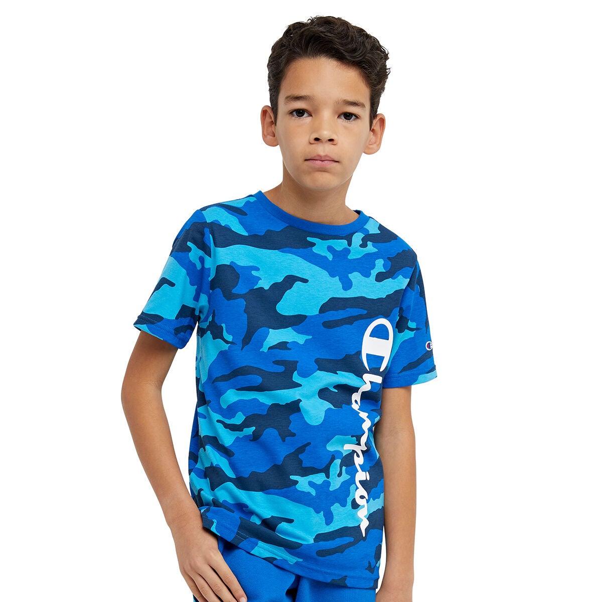 Champion Boys' Camo Aop Shorts Sleeve Tee