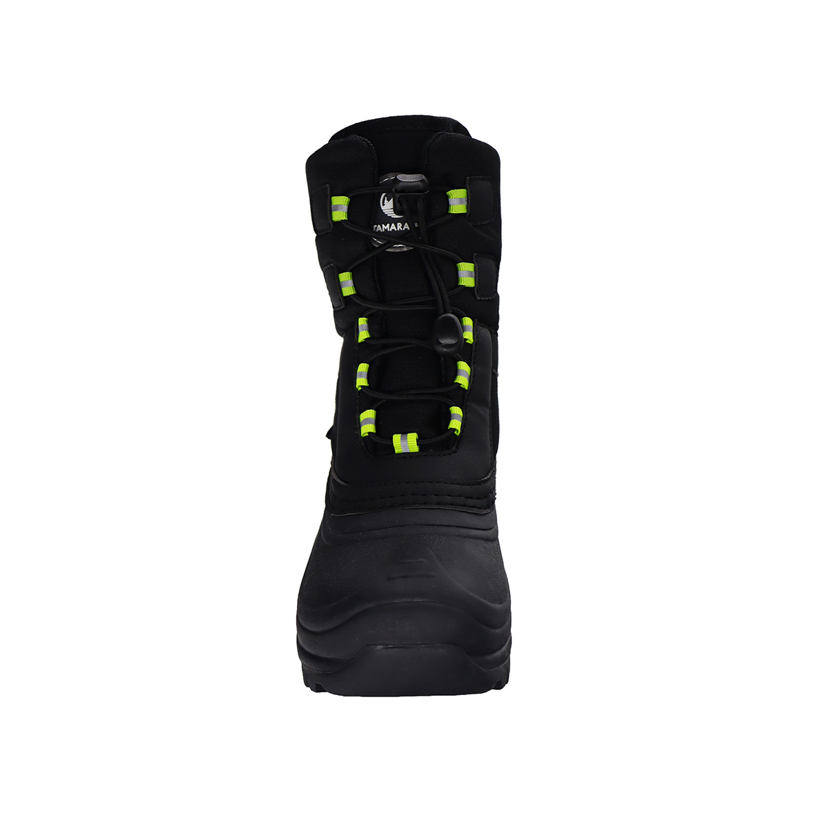 Tamarack Boys' Artic Trail Black and Green Winter Boots