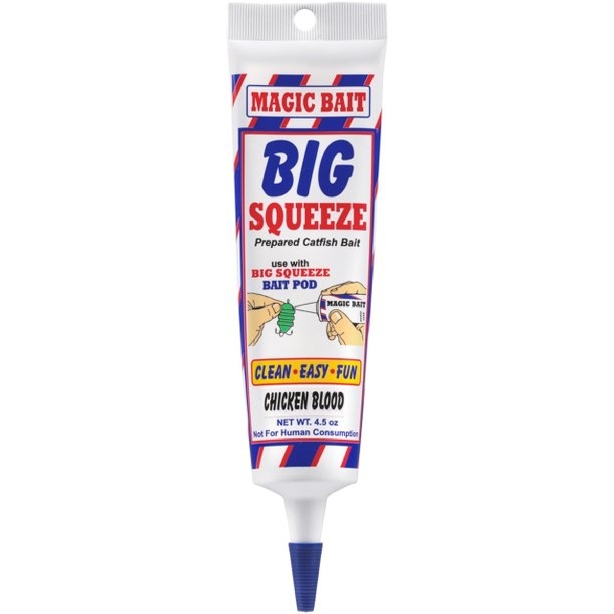 Magic Bait Big Squeeze Chicken Blood Prepared Catfish Bait 4.5 oz