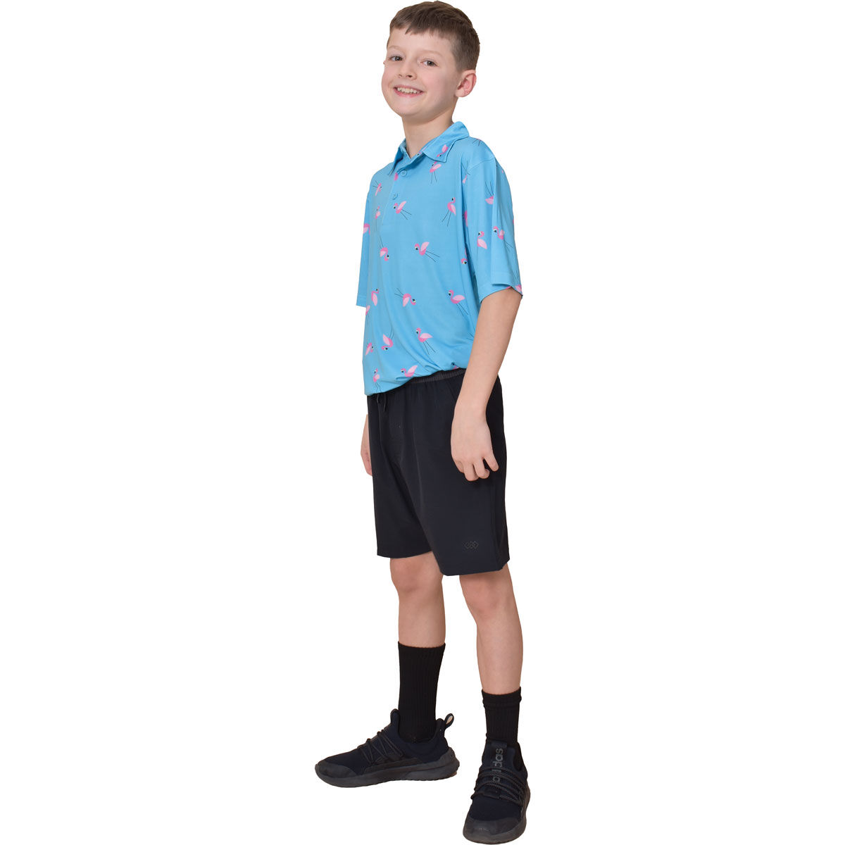 Aeroline Boy's Short Sleeve Print Polo