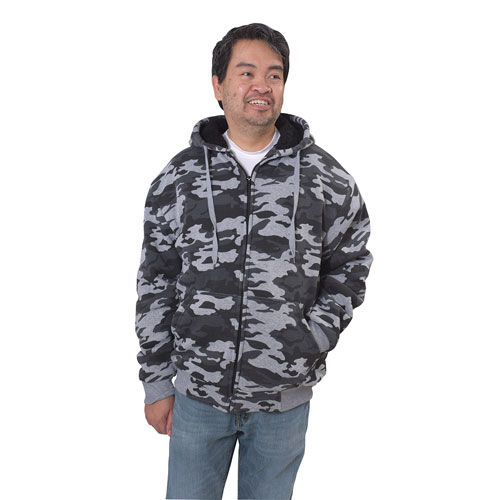 Big Ball Sports Men's All Over Print Camo Berber Hoodie