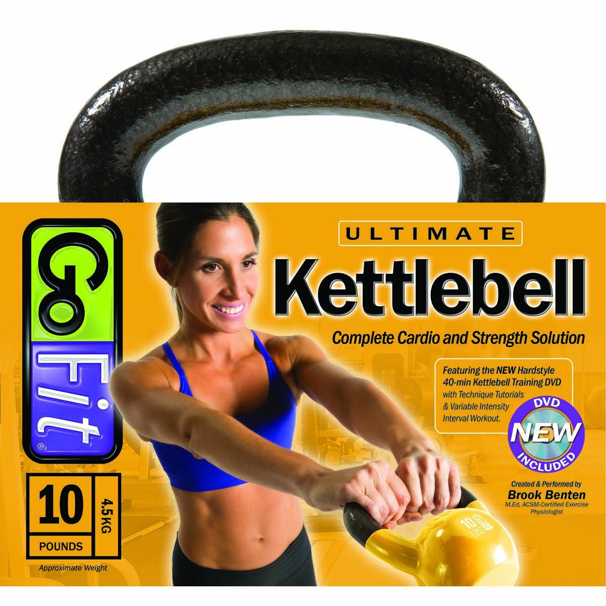 Go Fit 10lb Vinyl Kettlebell