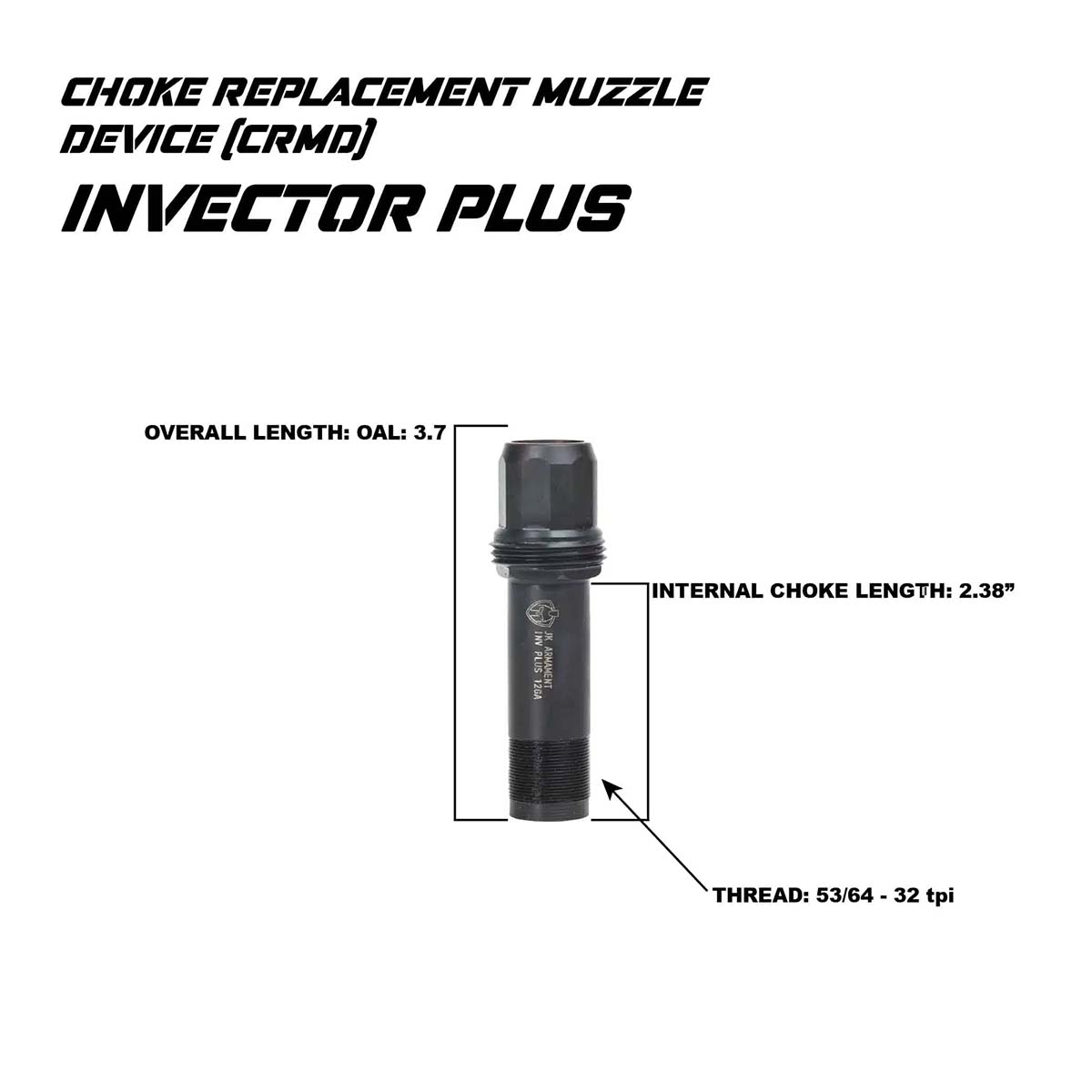 Jk Armament CHOKE 12ga Browning Invector Plus