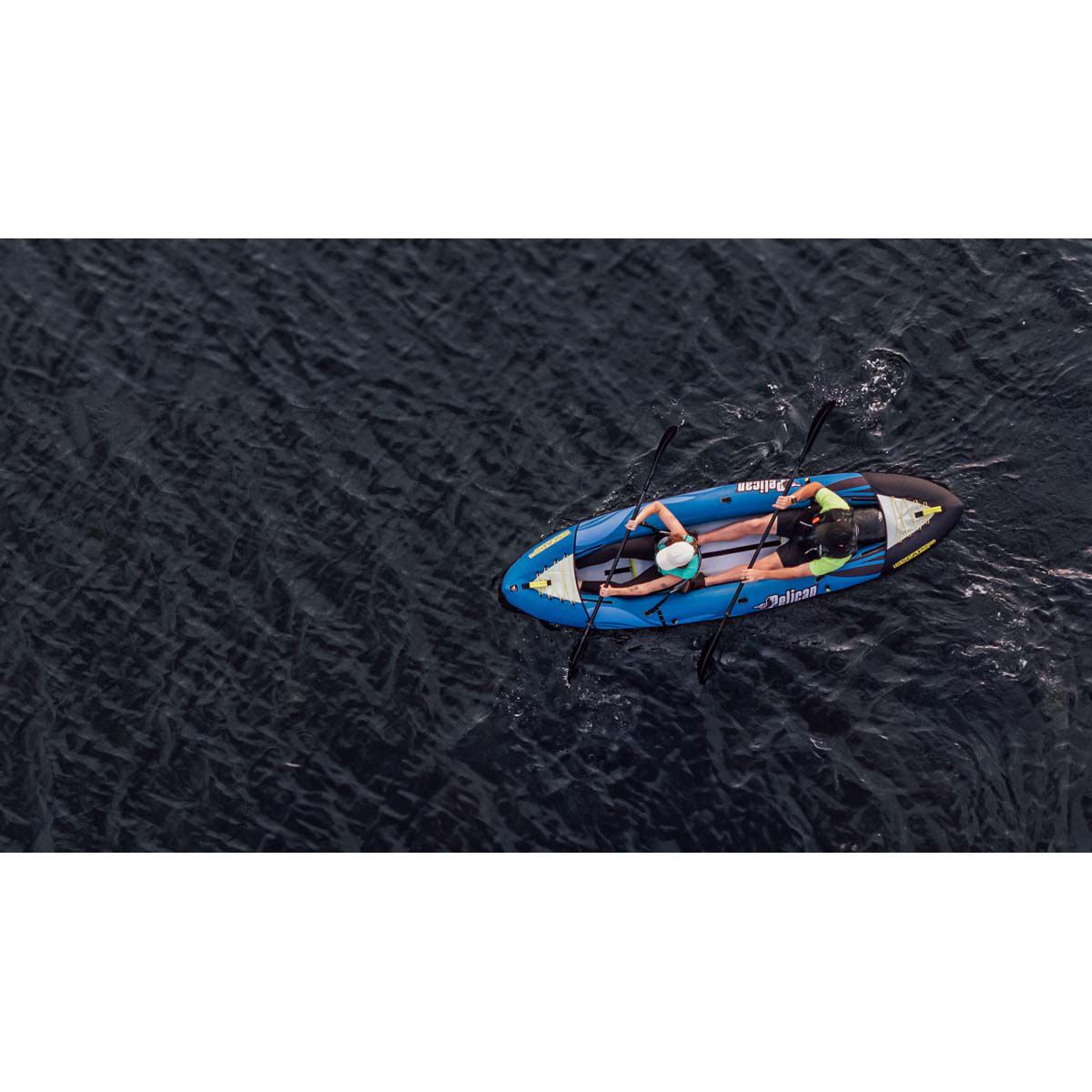 Pelican iESCAPE 110 Convertible Inflatable Sit-On-Top Tandem Kayak, 11'