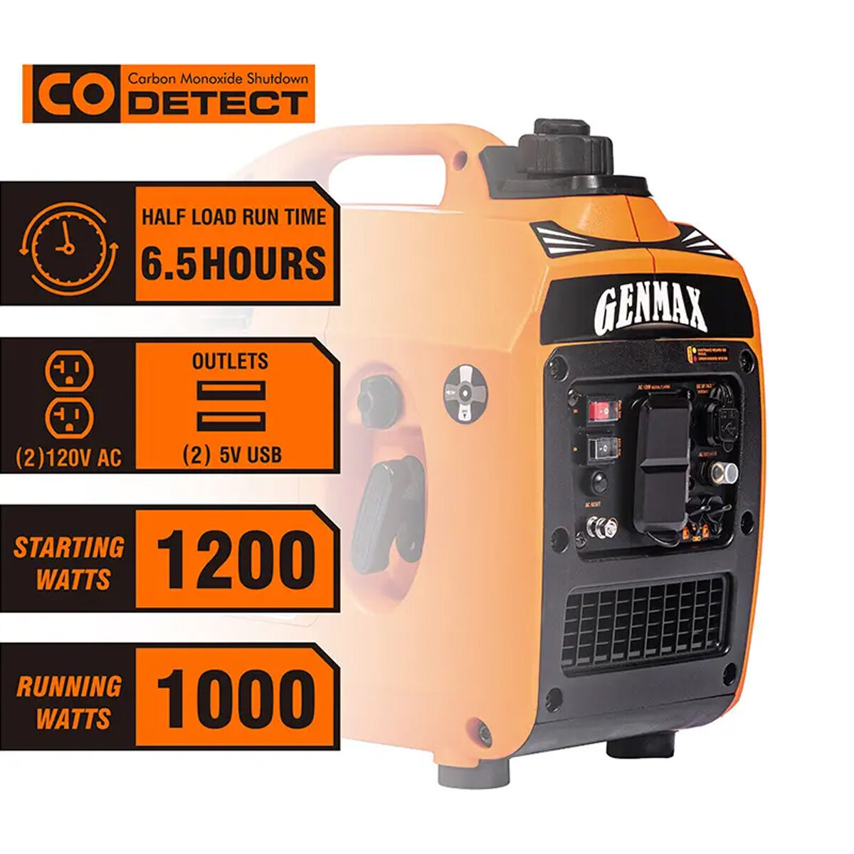 Genmax Power 1200w Inverter Generator