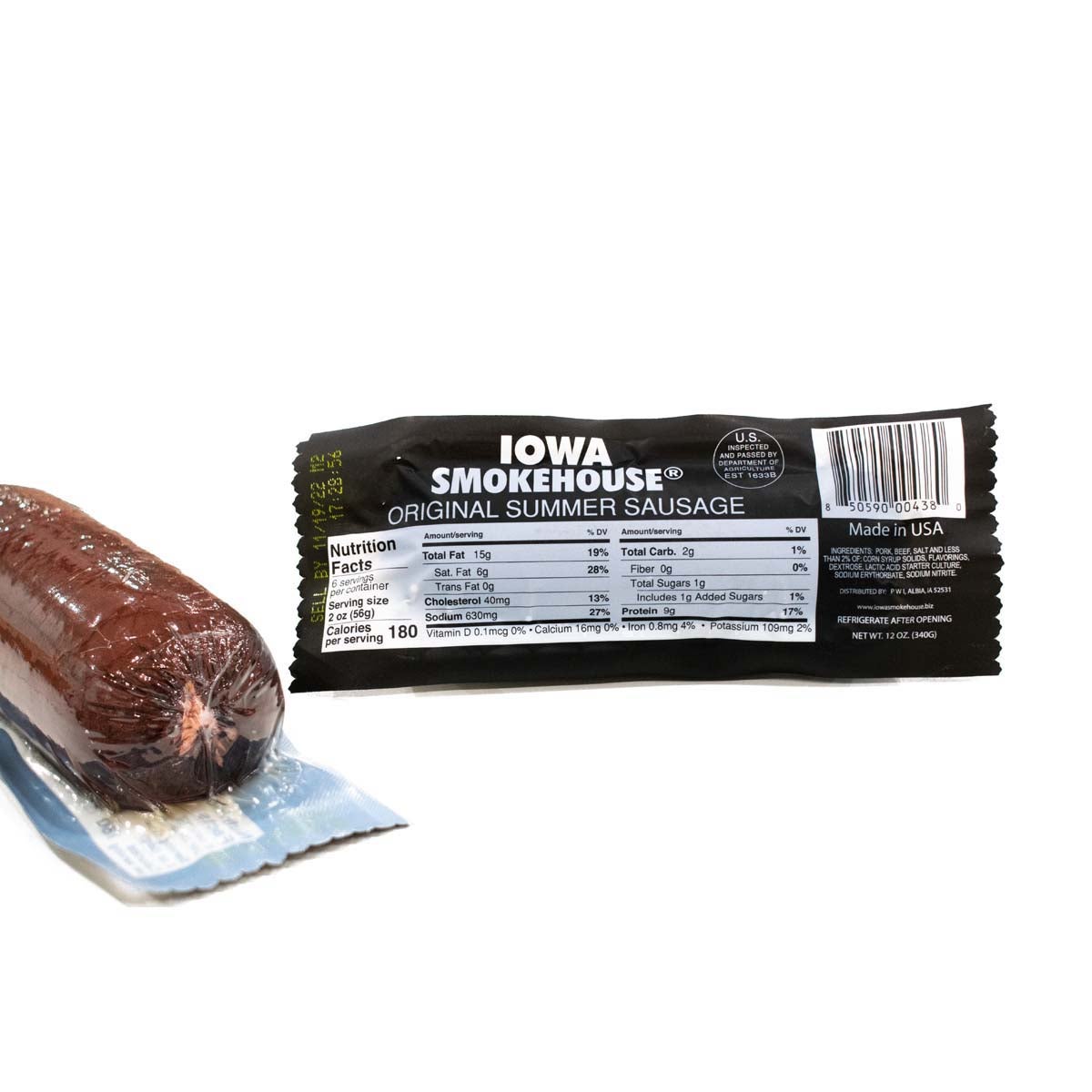 Iowa Smokehouse 12oz Organic Summer Sausage