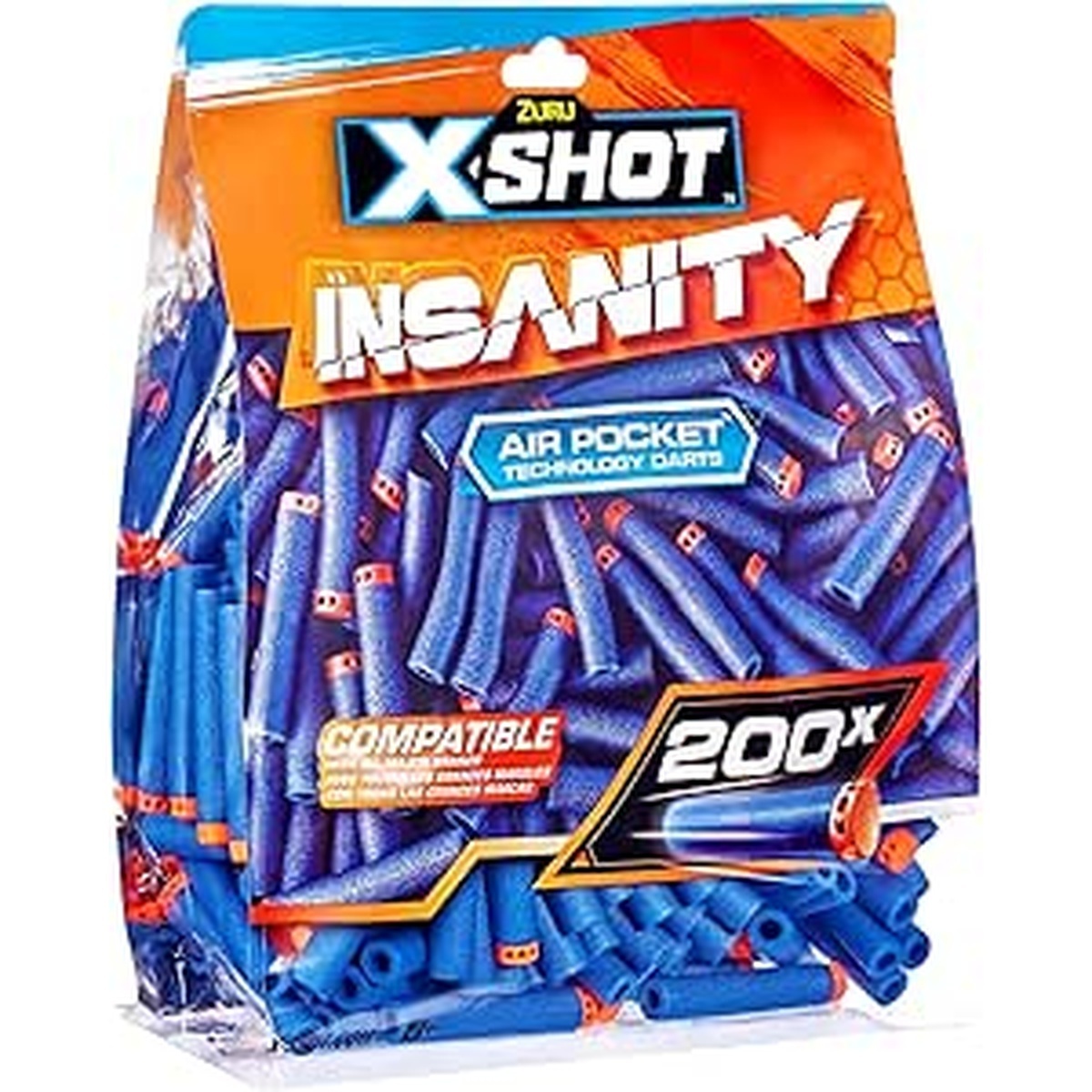 X-shot Insanity 200-Pack Air Pocket Technology Refill Darts