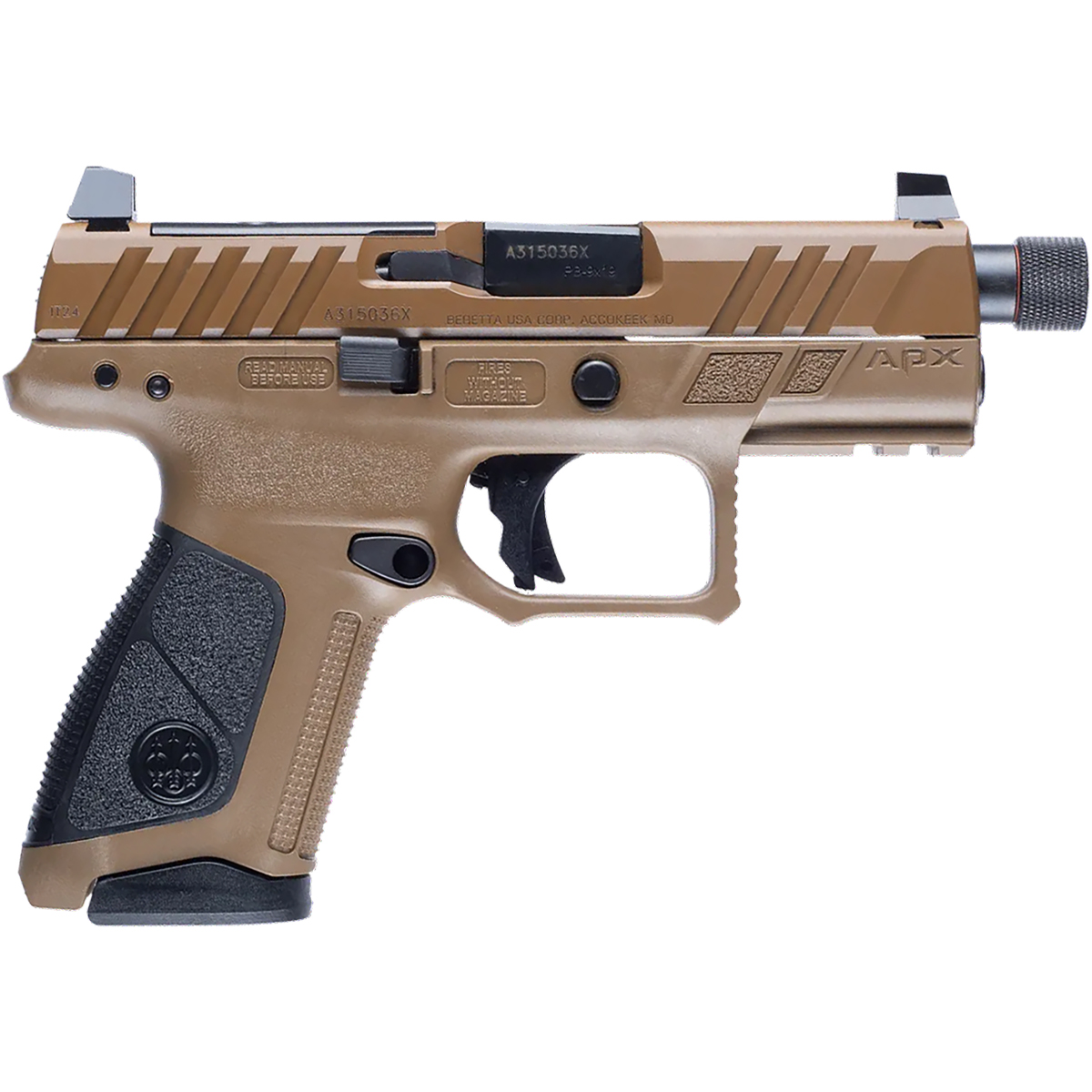 Beretta APX A1 Tactical Compact Frame 9mm Luger 15+1 4.20  Handgun