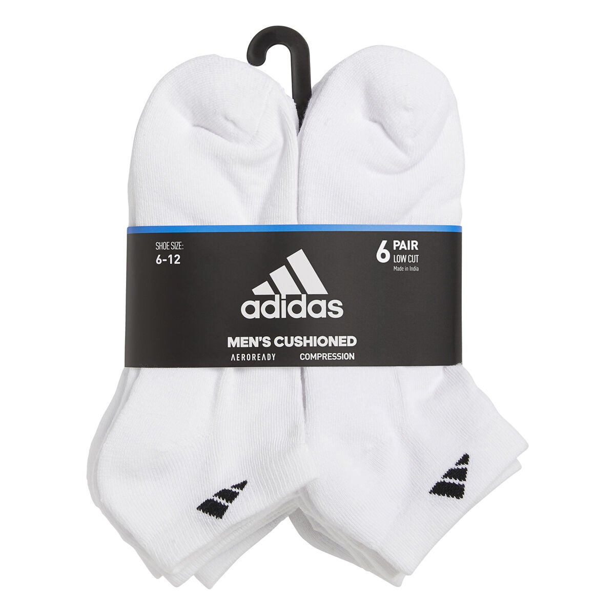 adidas Men's Athletic Cushioned 6-Pack Low Cut Socks