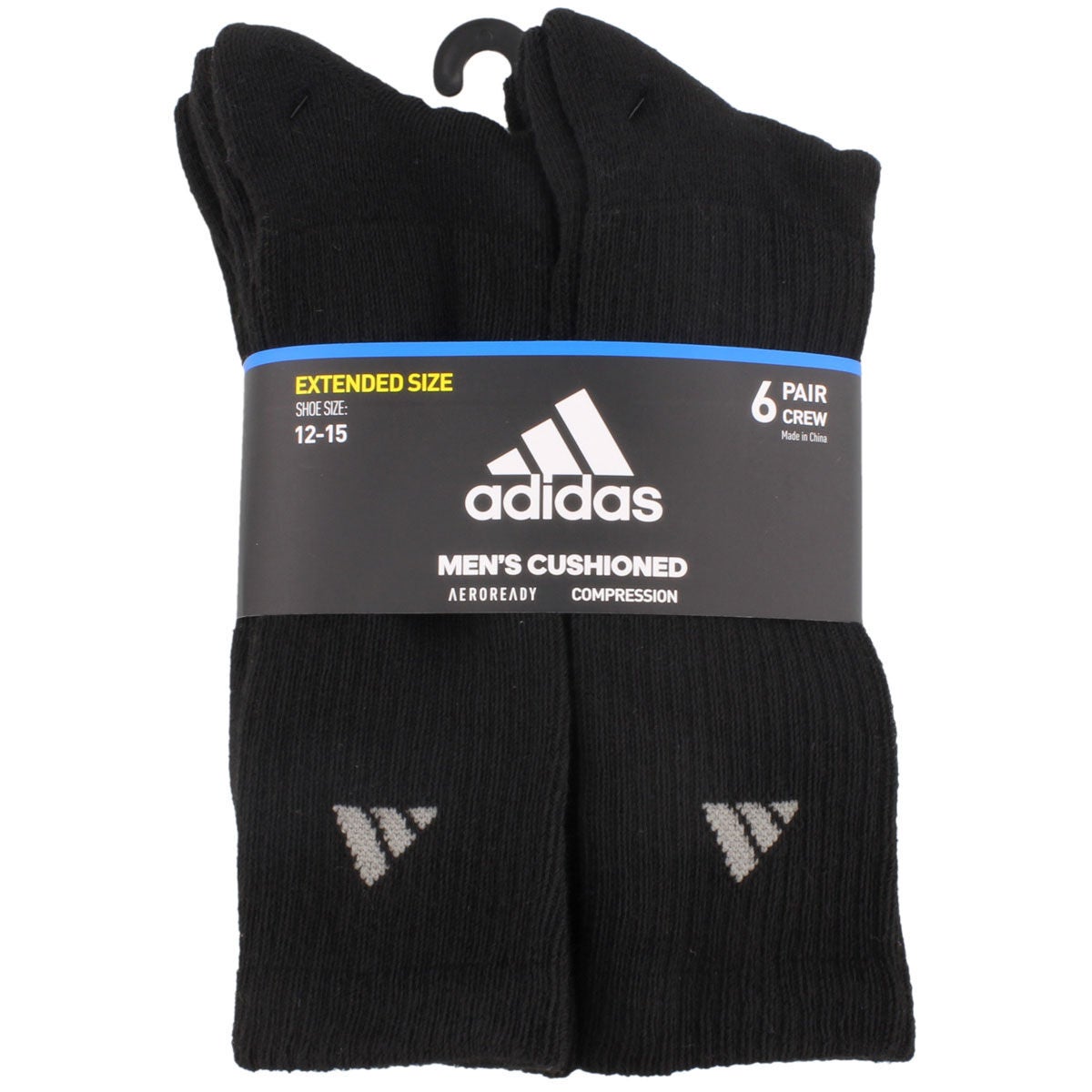 adidas Men's Athletic Cushioned 6-Pack Crew Socks