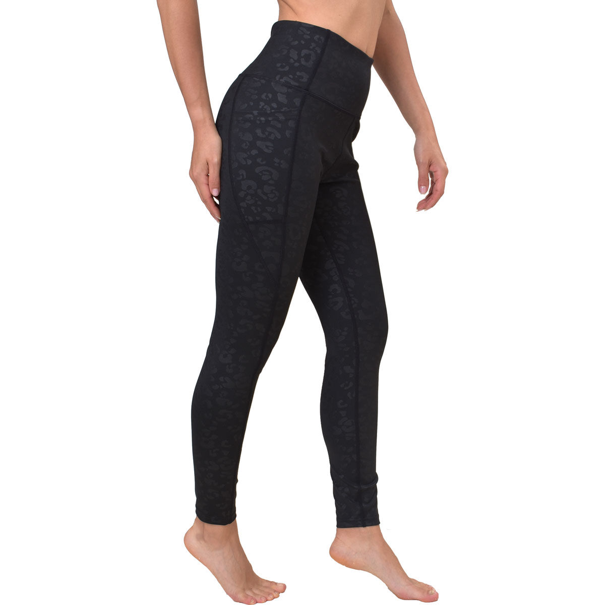 Bsp Women's Embossed Leopard 7/8 Leggings