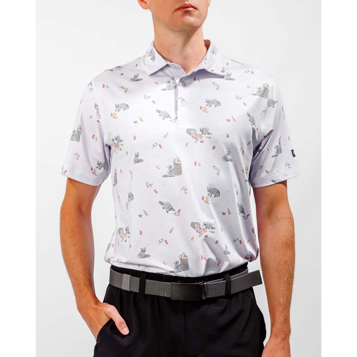 Waggle Golf Men's Bev Cart Bandit Polo