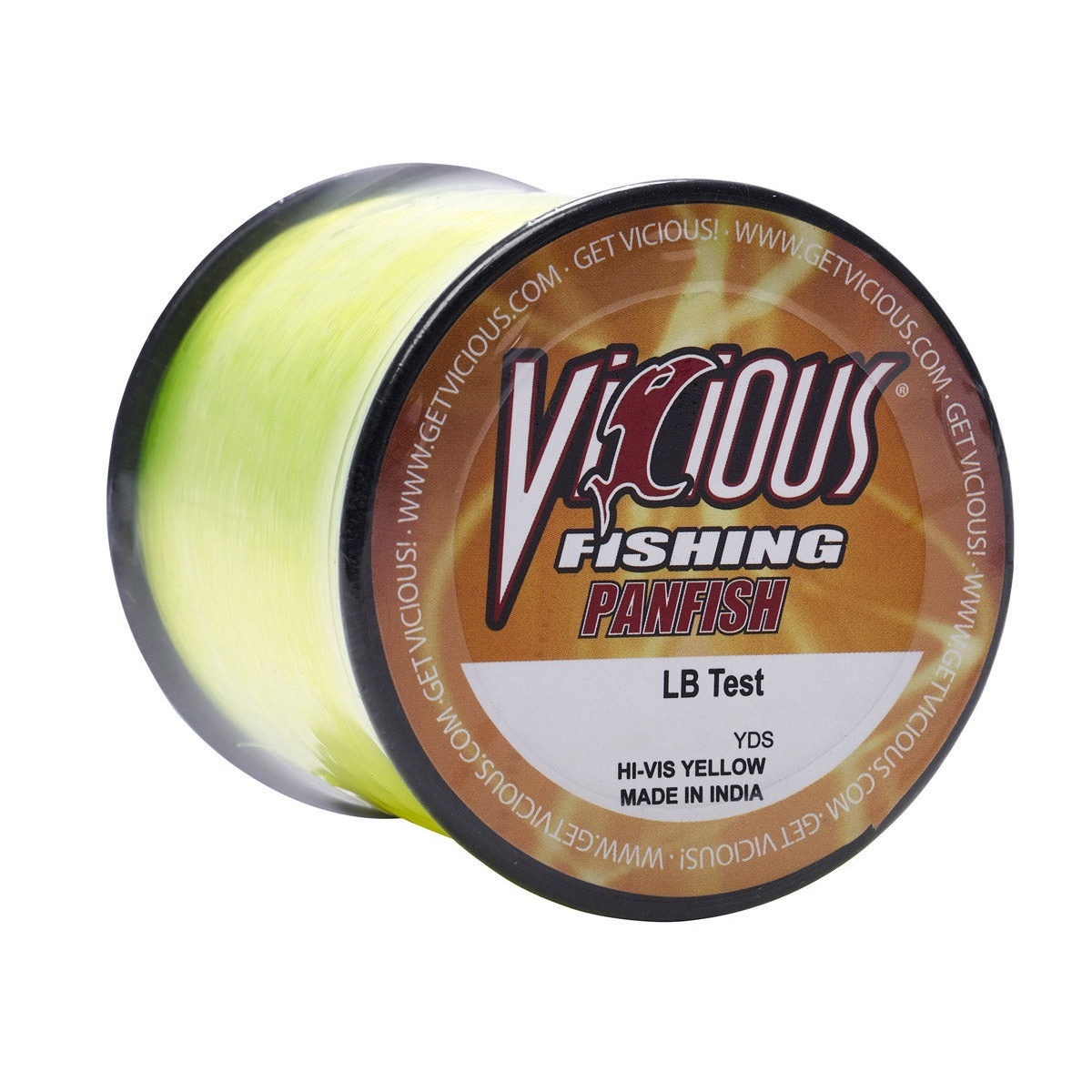 Vicious Fishing Panfish Hi-Vis Yellow Monofilament Fishing Line - 2 lb Test