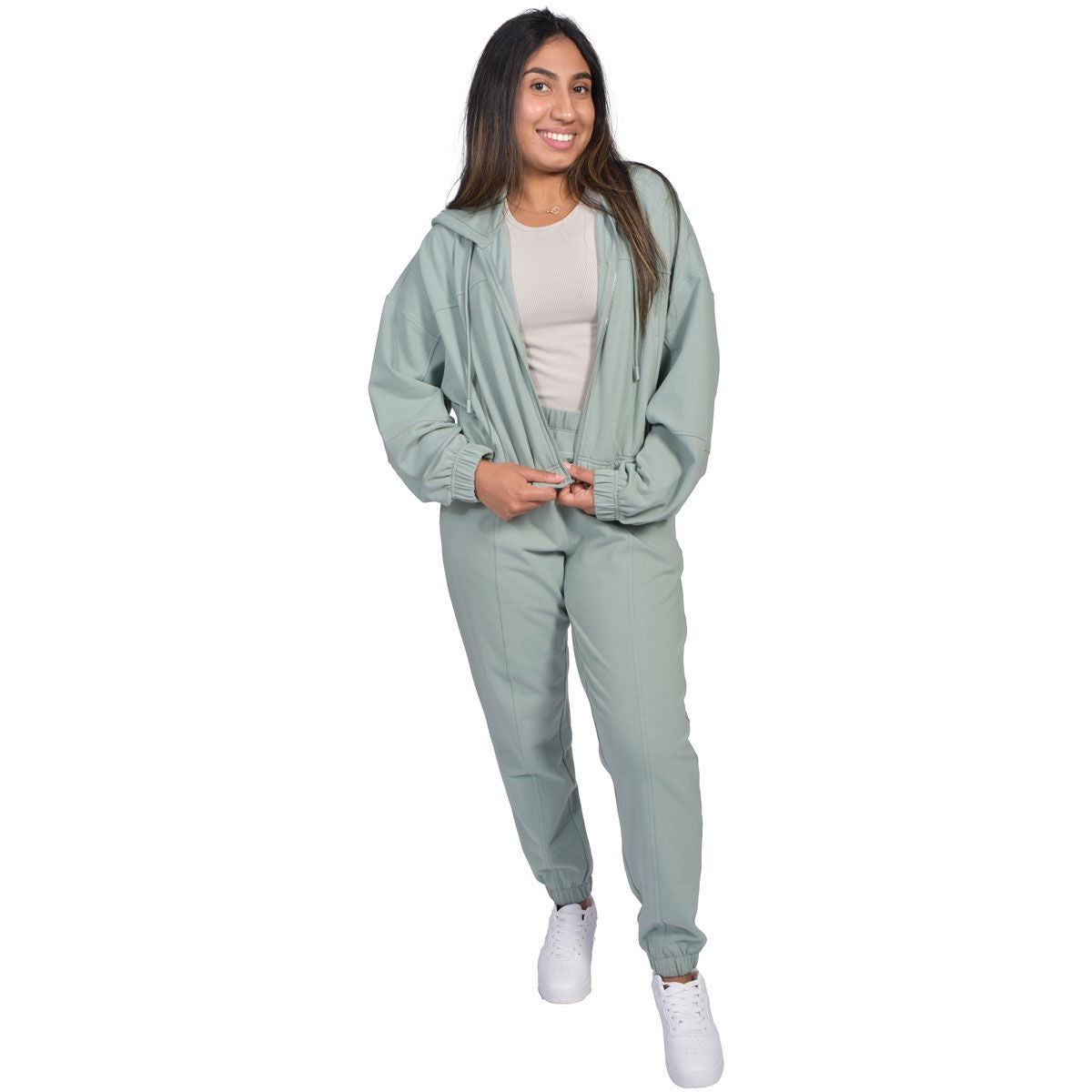 90 Degree Women's Plush Crop Full Zip Jacket