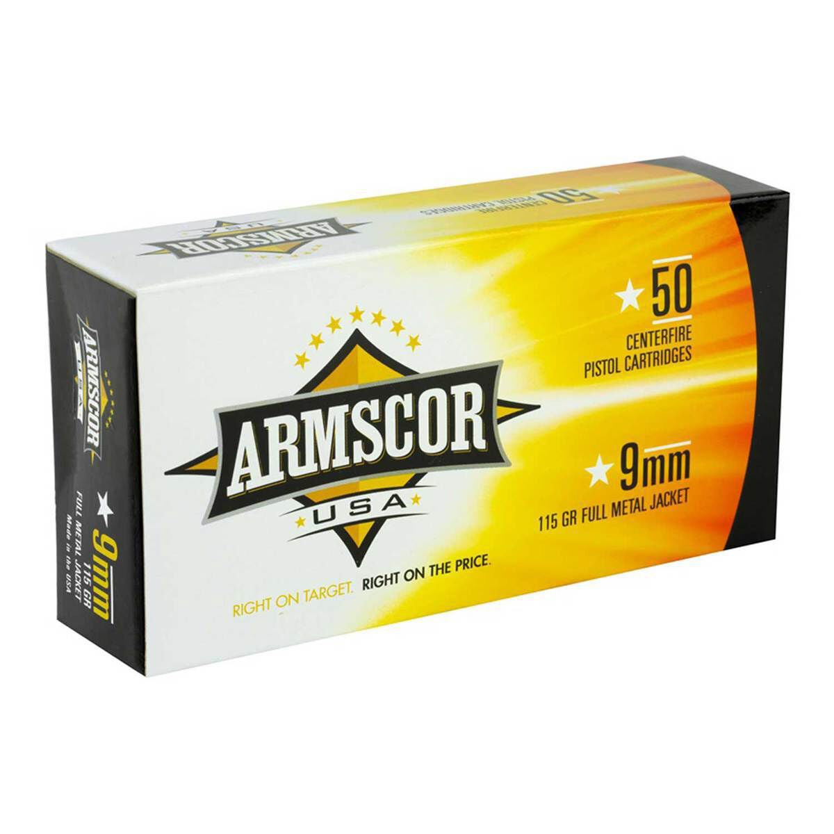 Armscor 9mm 115 Grain FMJ Ammo