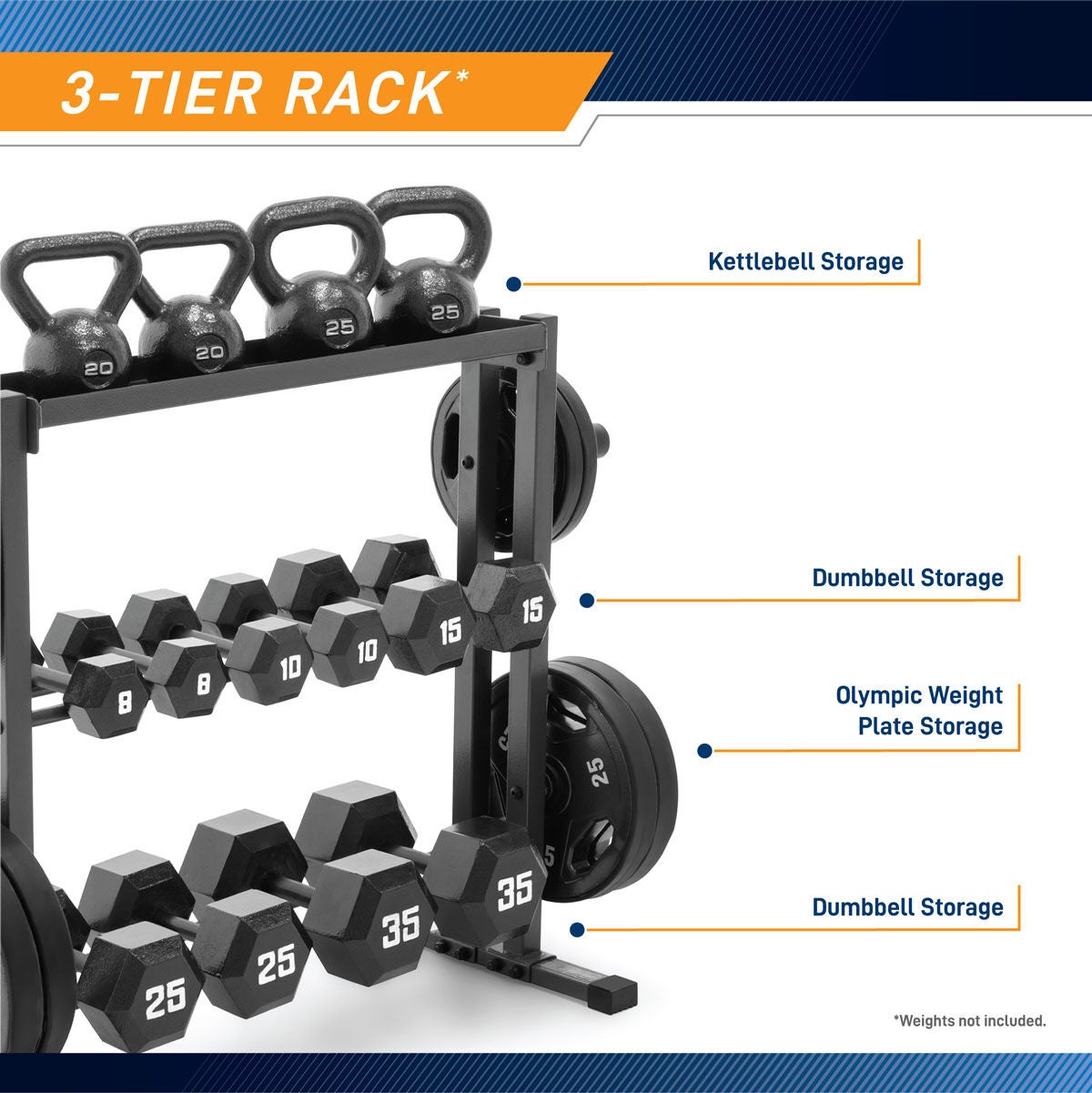 Marcy Combo Weight Storage Rack
