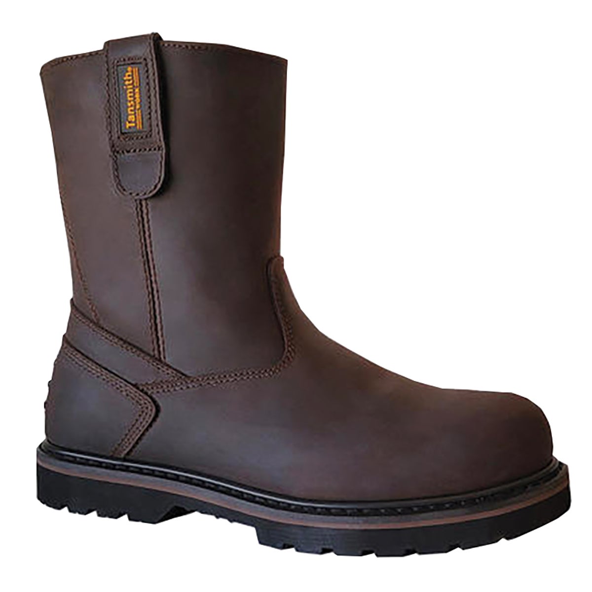 Tansmith 9" Steel Toe Wellington Work Boots