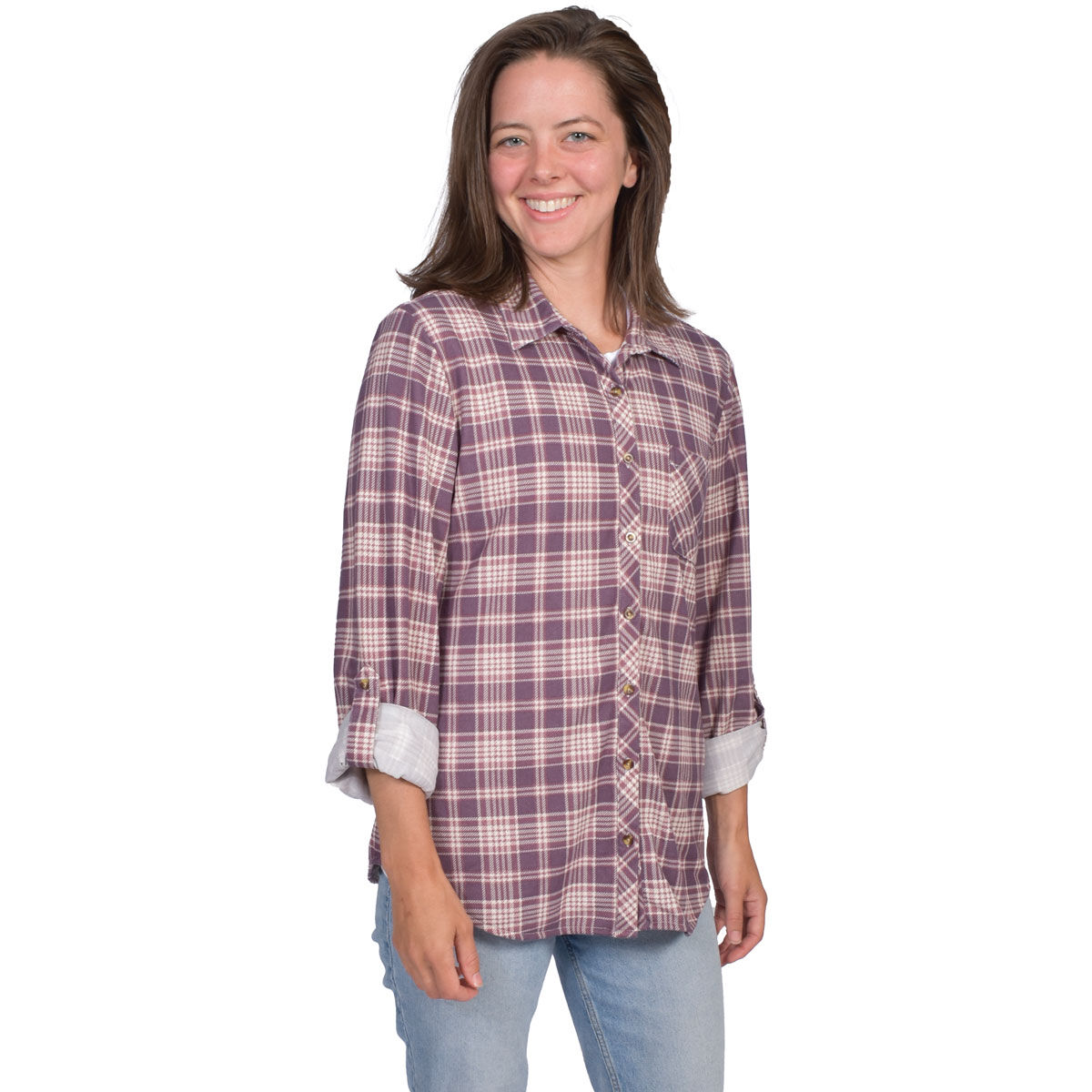 Canyon Creek Women's Knit Plaid Flannel Shirt