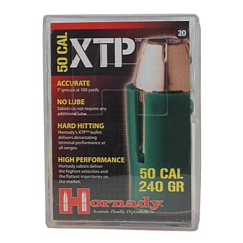 Hornady .50 Caliber Sabot with .44 Caliber Hollow Point XTP 240 Grain Bullet